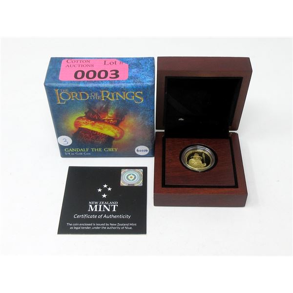 1/4 Oz .9999 Gold 2021 Lord of the Rings Coin