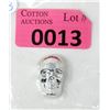 Image 1 : 1 Oz .9999 Fine Tin 3D Skull Bar with Flat Back