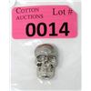 Image 1 : 1 Oz .9999 Bismuth 3D Skull Bar with Flat Back