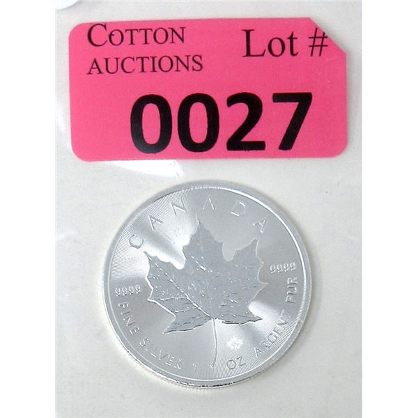 1 Oz .9999 Fine Silver 2021 Canada Maple Leaf Coin