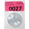 Image 1 : 1 Oz .9999 Fine Silver 2021 Canada Maple Leaf Coin
