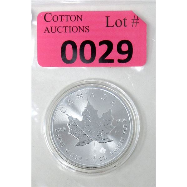 1 Oz .9999 Fine Silver 2020 Canada Maple Leaf Coin