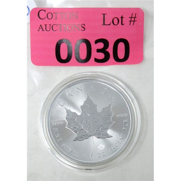 1 Oz .9999 Fine Silver 2020 Canada Maple Leaf Coin