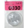 Image 1 : 1 Oz .9999 Fine Silver 2020 Canada Maple Leaf Coin