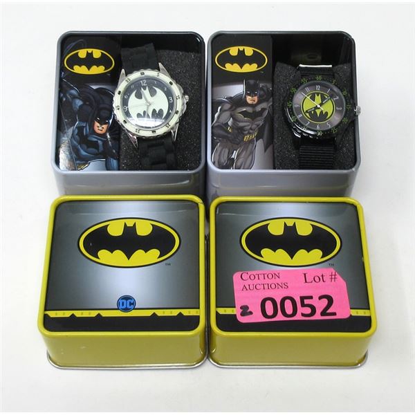 2 New Analog Batman Watches in Gift Tins