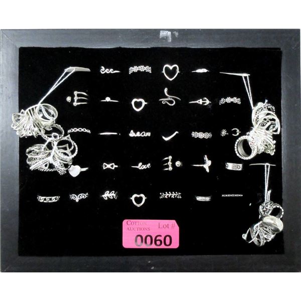 75 Assorted New Ladies Metal Rings