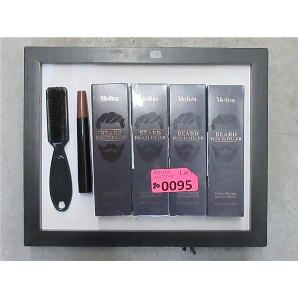 20 Meliza Beard Filler Pencil & Brush Sets - Brown