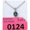 Image 1 : Mystic Topaz & Diamond Sterling Silver Pendant