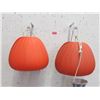 Image 1 : Pair of Vintage Orange Hanging Lamps