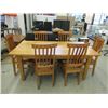 Image 1 : Solid Wood Dining Table with 6 Sturdy Chairs