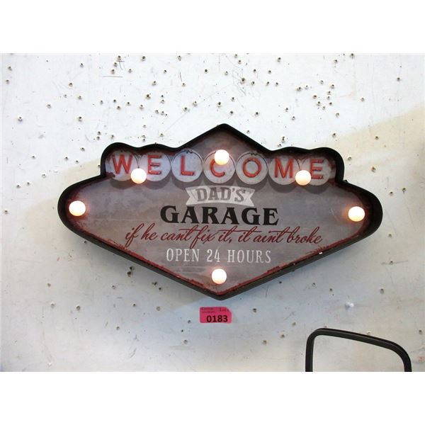 New Illuminated Dad's Garage Sign