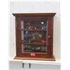 Image 1 : Wood Counter Display Case with 4 Die Cast Cars