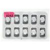 Image 1 : 10 x 1 Oz. Buffalo/First Nations .999 Silver Bars