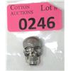 Image 1 : 1 Oz. .999 Bismuth 3D Skull Bar with Flat Back