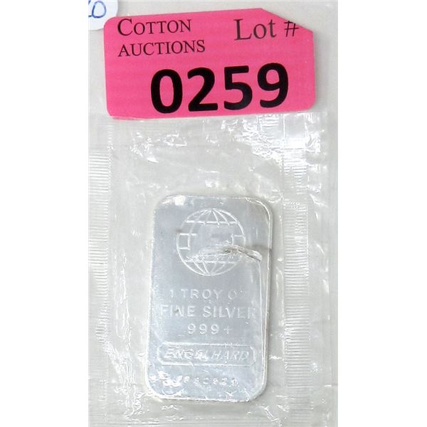 1 Oz. Engelhard .999+ Silver Bar