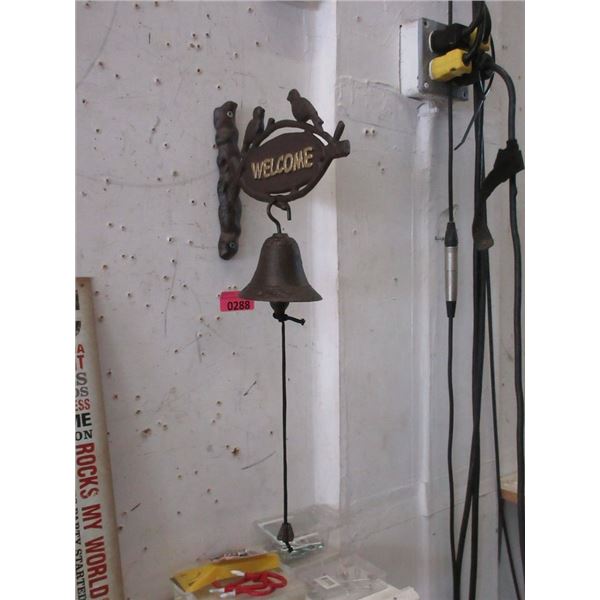 Cast Metal Welcome Bell - Wall Mount