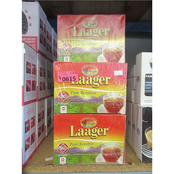 7 Boxes of 80 Laager Rooibos Tea Bags