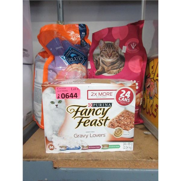 2 Bags of Dry & 1 Case of Wet Cat Food