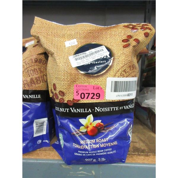 5 x 2 lb Bags of Zavida Hazelnut Vanilla Coffee