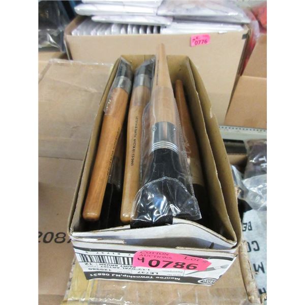 4 Dozen New 1 1/2  Oval Artist Paint Brushes