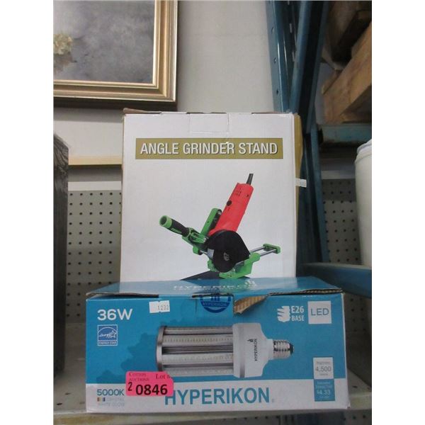 Angle Grinder Stand & Hyperikon LED Bulb