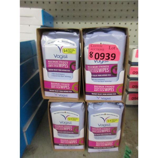 8 Boxes of Vagisil Medicated Wipes