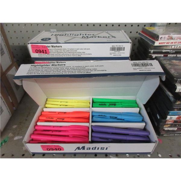 Classroom Pack of 72 Chisel Tip Highlighters