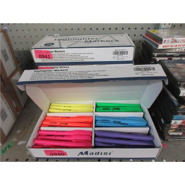 Classroom Pack of 72 Chisel Tip Highlighters