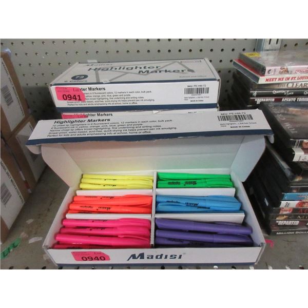 Classroom Pack of 72 Chisel Tip Highlighters