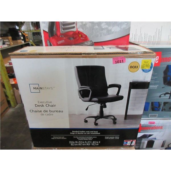 Black Bonded Leather Office Chair