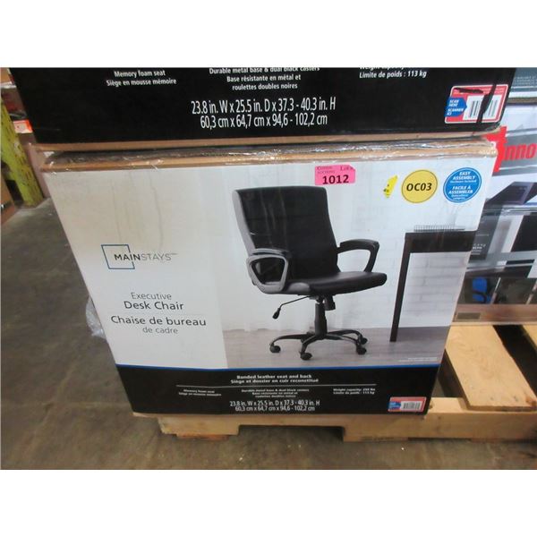 Black Bonded Leather Office Chair