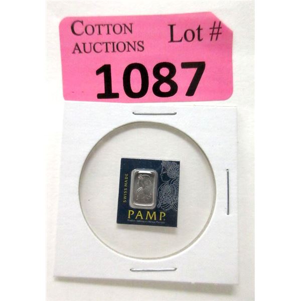 1 Gram .9995 Platinum Pamp Suisse Bar
