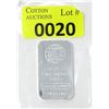 Image 1 : 1 Oz. .999+ Fine Silver Engelhard Bar