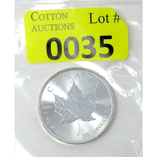 1 Oz .9999 Fine Silver 2015 Canada Maple Leaf Coin