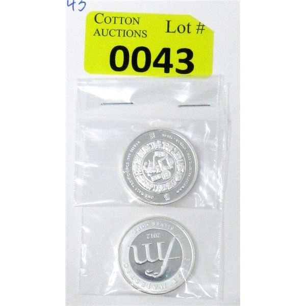 Two 1/2 Oz .999 Silver 2021 First Majestic Rounds