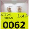 Image 1 : New 14 KT Gold Sparkle Ball Stud Earrings