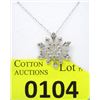 Image 1 : .925 Sterling Silver Diamond Snowflake Pendant