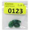 Image 1 : 3 Loose Emerald Gemstones - 31 CTW