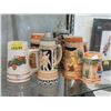Image 1 : 6 Assorted Glazed Ceramic Steins & Tankards