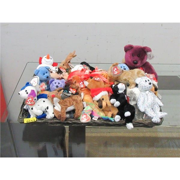 30 TY Beanie Babies with Attached TY Tags