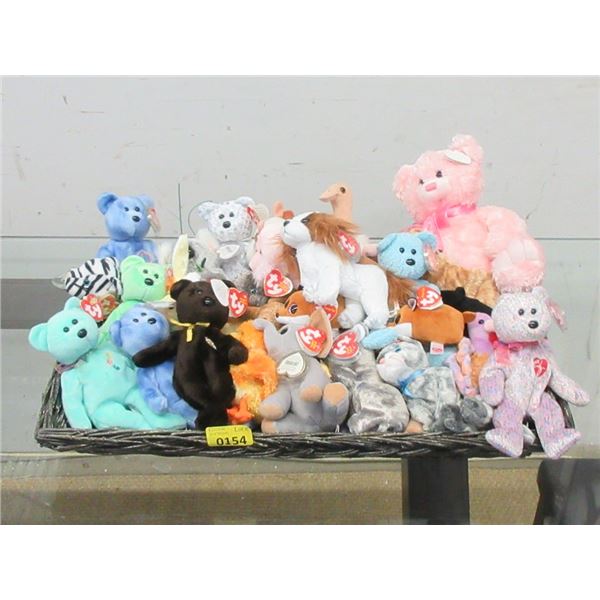 30 TY Beanie Babies with Attached TY Tags