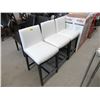 Image 1 : 3 White 26" Bar Stools with Espresso Legs