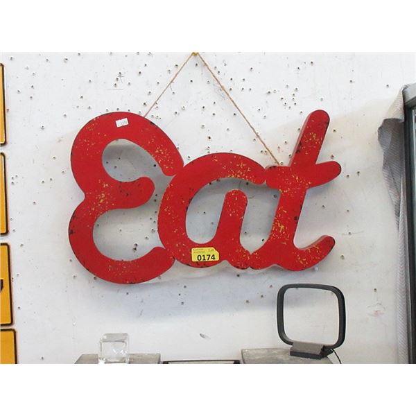 Metal  Eat  Sign - 1.5  x 21  x 14  tall