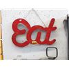 Image 1 : Metal "Eat" Sign - 1.5" x 21" x 14" tall