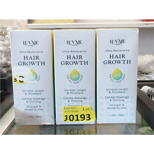 3 Twin Packs of 50 ml LuvMe Hair Growth Oil