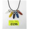 Image 1 : 5 Healing Point Gemstone Pendants & 1 Chain