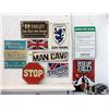 Image 1 : 9 Assorted Metal Novelty Signs