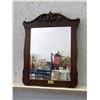 Image 1 : Vintage Wood Framed Wall Mirror - 22" x 28"