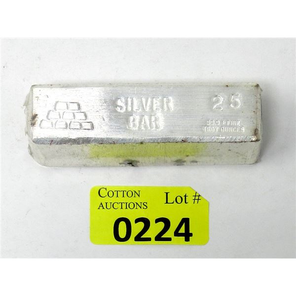 RARE 25 Ounce .999+ Silver Bar