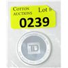 Image 1 : 1 Oz. TD Bank .999 Silver Investor Round